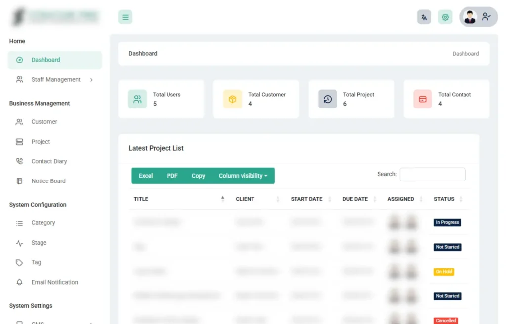 Home - case study 1 Modern Project Management Platform